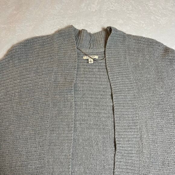 Sonoma Open Front Knit Long Line Cardigan Size L Cozy Minimalist Casual Classic - Picture 3 of 8